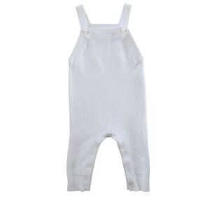 Jacadi White Cashmere Knit Overalls
